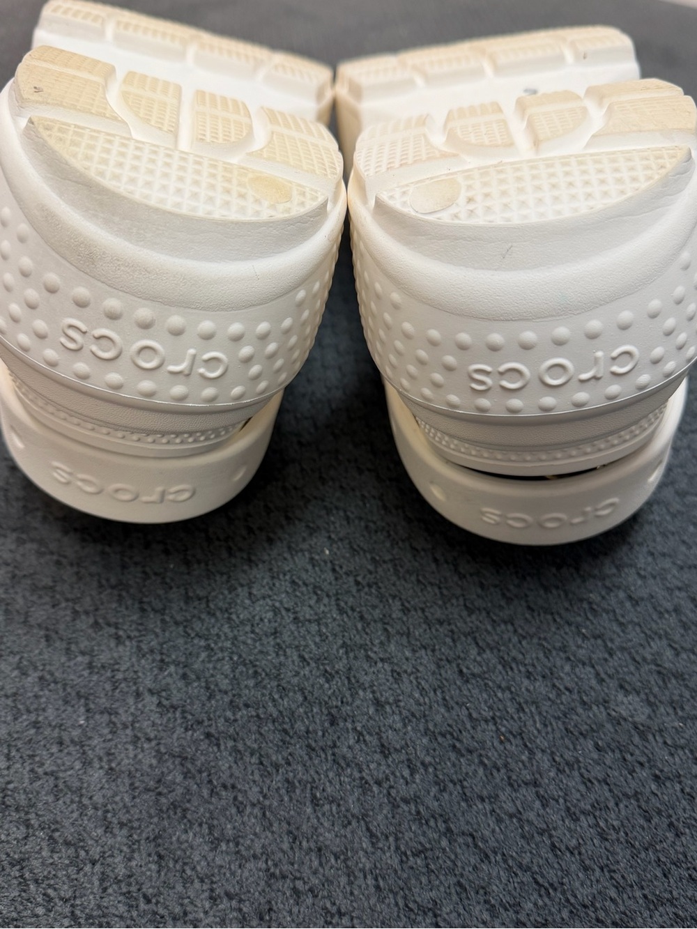 CROCS Classic Crush Clog White Platform Custom Shoes Size W7 M5 Jewels Charms - Picture 12 of 12